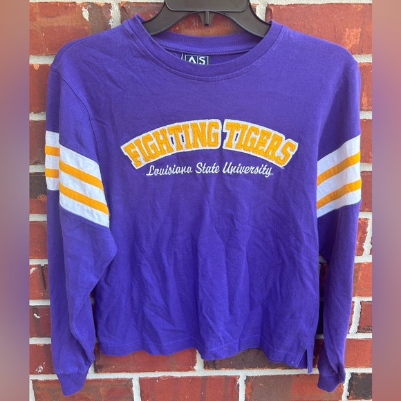 A/S Sports LSU Tigers Womens Long Sleeve Pullover with Stitching & Embroidery M - Picture 5 of 6